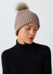 Fluffy Pompom Knit Beanie
