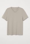 Regular Fit V-neck T-Shirt - Greige