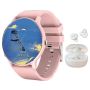 Women's Smartwatch & Wireless Earphones - Pink Fitness Gift