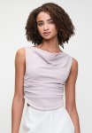 Cowl Drape Tee - Lilac Rose