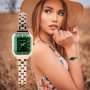 Ladies Stainless Steel Bracelet Watch -emerald {a:custom_size} {a:custom_color}