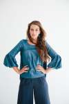 Diane Blouse Midnight Blue Shimmer - XL