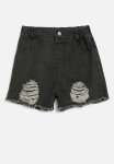 PoP Candy Ripped Denim Shorts-black