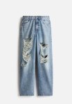 Curvy Fit Baggy High Jeans - Light Denim Blue