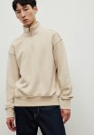 Loose Fit Zip-top Sweatshirt - Beige