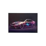 40 X 60CM Car Frame With LED Lights Purple