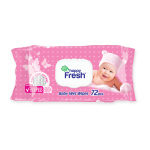 Pink Girl Happy Fresh Wet Wipes 72'S - Single Pack