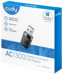 WU1300S AC1300 High Gain USB Wi-fi Adapter - Black