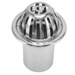 Roof Floor Drain Versatile Stainless Steel Dome Floor Drain Strainer Non Blocking Rain Bucket Drainage Parts For Outdoor Spaces