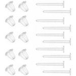Unisex - Stud Earrings - 10 Pieces Transparent Studded Earrings