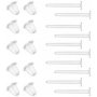 Unisex - Stud Earrings - 10 Pieces Transparent Studded Earrings