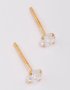 Goldair Gold Plated Sterling Silver Cubic Zirconia Srud Earrings