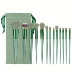 13 Pcs Makeup Brushes Set Soft And Fine Artificial Fibers Eye Shadow Foundation Blush Powder Blending Beauty Make Up Tools With
