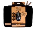 Port Designs Torino 13.3' Sleeve - Black + Mouse - 501777