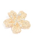 Goldair Gold Diamante Tulip Flower & Pearl Brooch