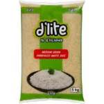 D’lite Medium Grain Parboiled White Rice 5KG