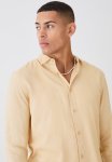 Plain Viscose Long Sleeve Shirt - Taupe