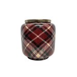 Metal Vase 15CM Checkered