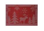 Reindeer Pvc Placemat - Red - Each