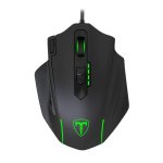 T-dagger Major 8000DPI 10 BUTTON|180CM Cable|ergo-design|rgb Backlit Gaming Mouse - Black green
