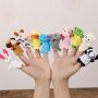 10PCS MINI Animal Finger Puppets Set Small Cartoon Animal Finger Toys Educational Family Time Story Time Toys Party Favors For Shows Playtime Schools Easter