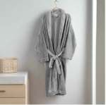 Microfleece Bathrobe Grey - Large XL