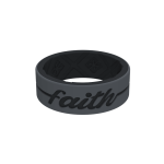 Eternal Faith Silicone Rings - Grey black 7