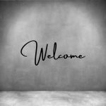 Welcome - L 450MM Matt Silver Font 3