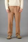 Pants Pull-on Linen Mocha - Large