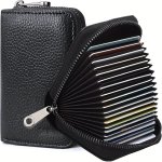 1PC Rfid Blocking 20 Card Slots Credit Card Holder Pu Leather Small Card Case Ideal Gift For Men