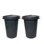 Otima 75L Heavy Duty Plastic Bin Set - 2 Piece With Lids And Carry Handles