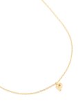 Waterproof Gold Plated Stainless Steel MINI Bubble Letter P Necklace