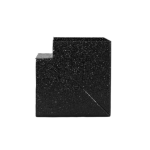 P802 Single Compartment Power Skirting Flat Vertical Elbow - Various Colours - Sand Paper Black