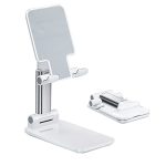 Cell Phone Stand Angle Height Adjustable Cell Phone Holder With Silicon Pad For Desk Fully Forldable Mobile Phone Holder Compati