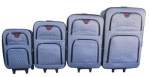 Smte Trolley 4 Piece Travel Luggage Spinner Rainproof Silk Grey With Keychain