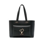 Love Clasp Tote Bag -black gold