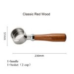 Coffee Accessories 2 Ears Naked Coffee Portafilter Classic Red Wood