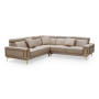 Plush L-shaped Leather Corner Sofa