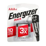 Energizer Battery Aaa Max 4 Pack