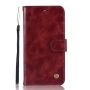 Vintage Faux Leather Flip Case For Sony Xperia 10 Plus Brown