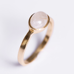 18CT Gold Round Golden Rutile Gemstone Ring - 54 Golden Rutile