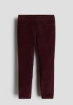 Skinny Fit Corduroy Trousers - Dark Red