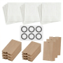 SO2 Kraft Bags Bundle -50 Kraft Bags -50 Cocktail Serviettes -50 Stickers