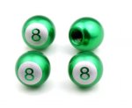 8 Ball Valve Caps - Green