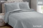Simon Baker Berlin Bedspread Platinum Various Sizes - Queen - 250CM X 270CM Bedspread + 2 Pillowcases 50CM X 70CM + 5CM Platin