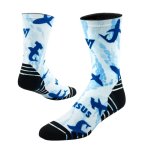 Versus Shark Active Crew Socks - 8-12 Shark