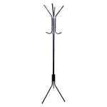 Long Plastic Coat Rack With Hooks Black 175CM