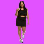 Plus Size Joy & Ash Crop Top - Black
