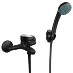 Pura Bath Mixer With Hand Shower Set Complete Matt Black