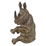 Habitat Resin Rhino Bottle Holder Height: 25CM
